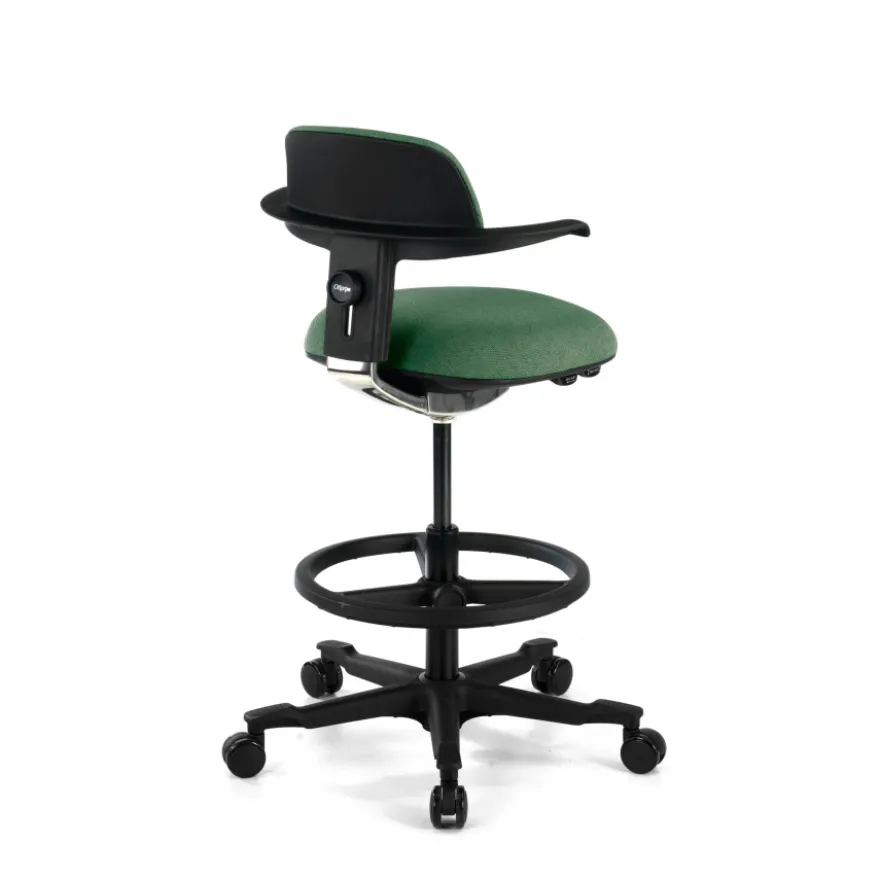 Sgabello da Ufficio Ergonomico Erghos, sedile reclinabile, girevole