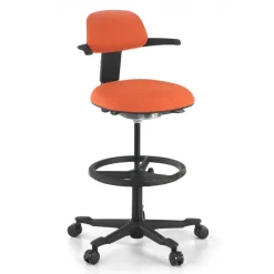 Sgabello da Ufficio Ergonomico Erghos, sedile reclinabile, girevole