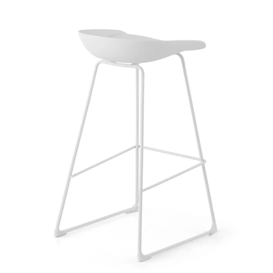 Sgabello da ufficio Helsinki, design scandinavo, gambe in metallo