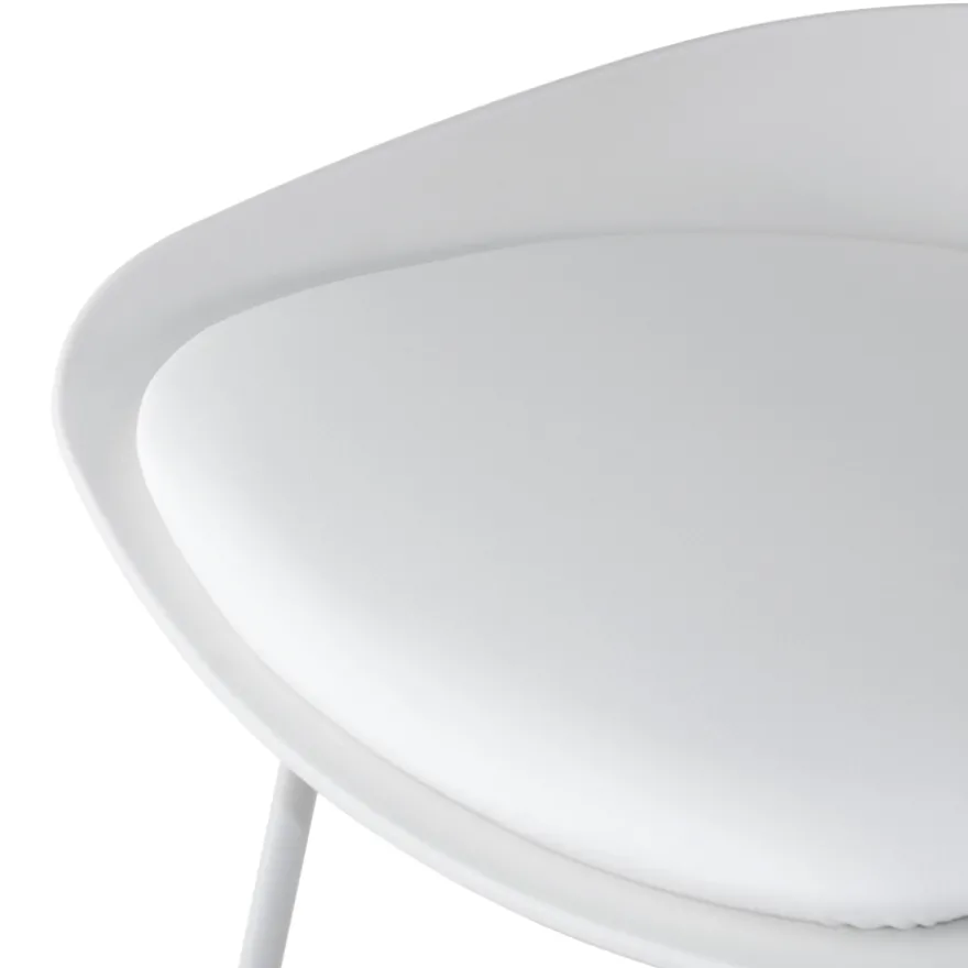 Sgabello da ufficio Helsinki, design scandinavo, gambe in metallo