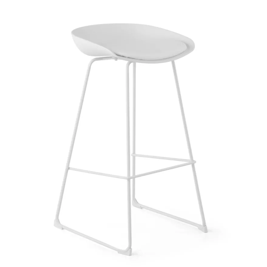 Sgabello da ufficio Helsinki, design scandinavo, gambe in metallo