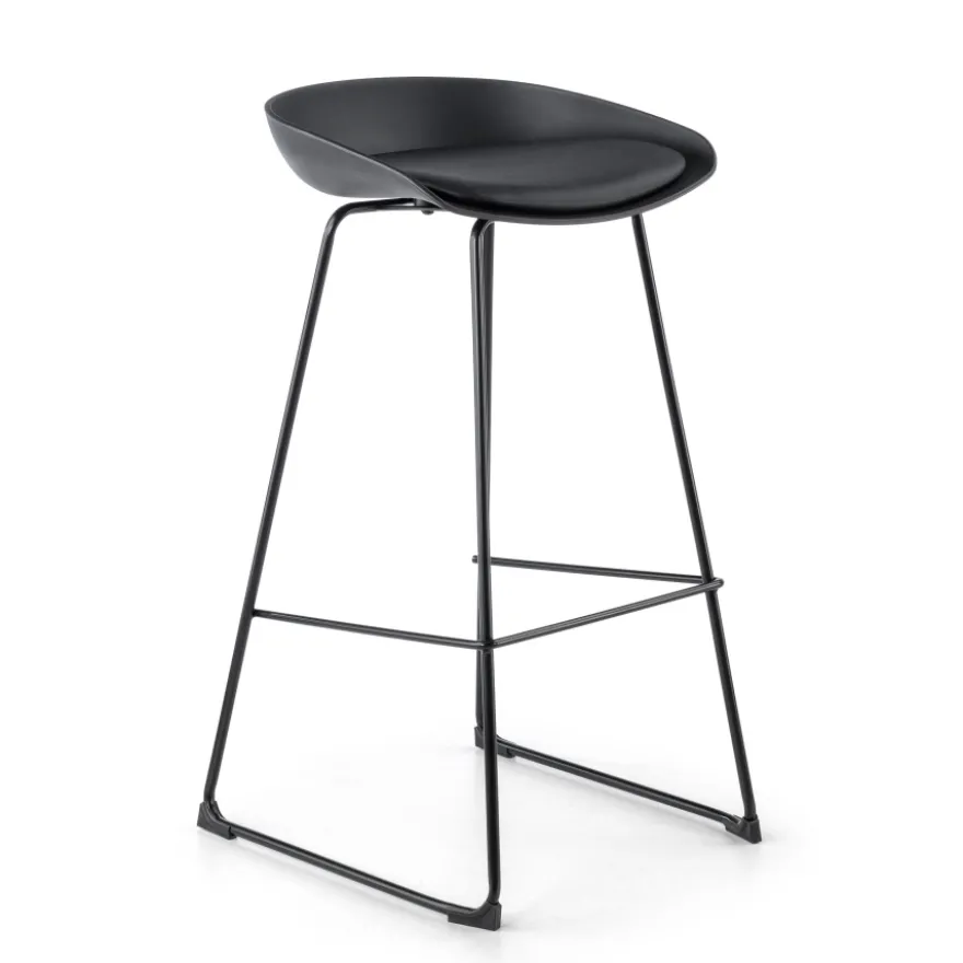 Sgabello da ufficio Helsinki, design scandinavo, gambe in metallo