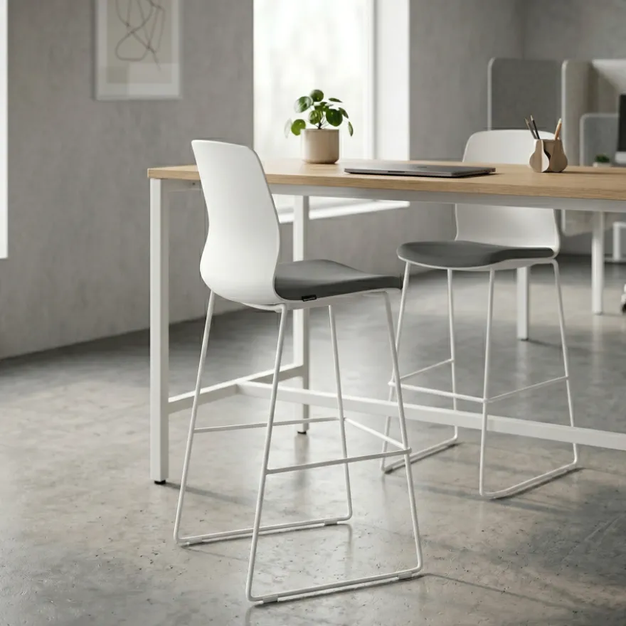 Sgabello da Ufficio Swing, Design elegante, Gambe in metallo