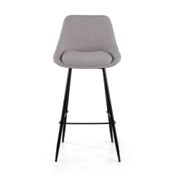 Sgabello Imbottito Giselle, Ergonomico e Struttura Nera