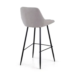 Sgabello Imbottito Giselle, Ergonomico e Struttura Nera