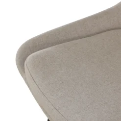Sgabello Imbottito Giselle, Ergonomico e Struttura Nera