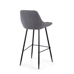 Sgabello Imbottito Giselle, Ergonomico e Struttura Nera