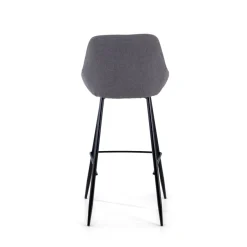 Sgabello Imbottito Giselle, Ergonomico e Struttura Nera