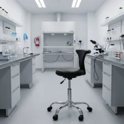 Sgabello medico dentista per clinica, estetista, schienale ergonomico