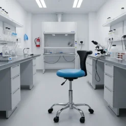 Sgabello medico dentista per clinica, estetista, schienale ergonomico