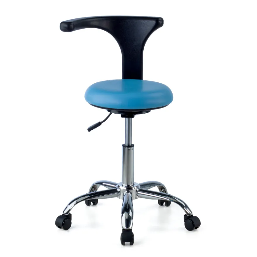Sgabello medico dentista per clinica, estetista, schienale ergonomico