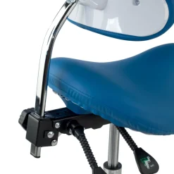Sgabello sella di cavallo con schienale ergonomico per clinica ed estetista