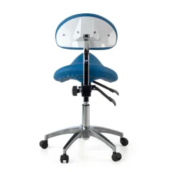 Sgabello sella di cavallo con schienale ergonomico per clinica ed estetista