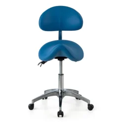 Sgabello sella di cavallo con schienale ergonomico per clinica ed estetista