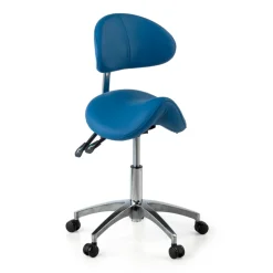 Sgabello sella di cavallo con schienale ergonomico per clinica ed estetista
