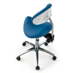 Sgabello sella di cavallo con schienale ergonomico per clinica ed estetista