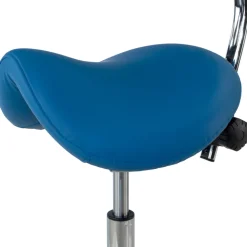 Sgabello sella di cavallo con schienale ergonomico per clinica ed estetista
