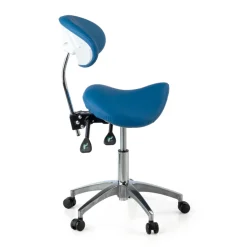 Sgabello sella di cavallo con schienale ergonomico per clinica ed estetista