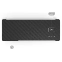Supporto monitor con caricatore wireless + USB Eon