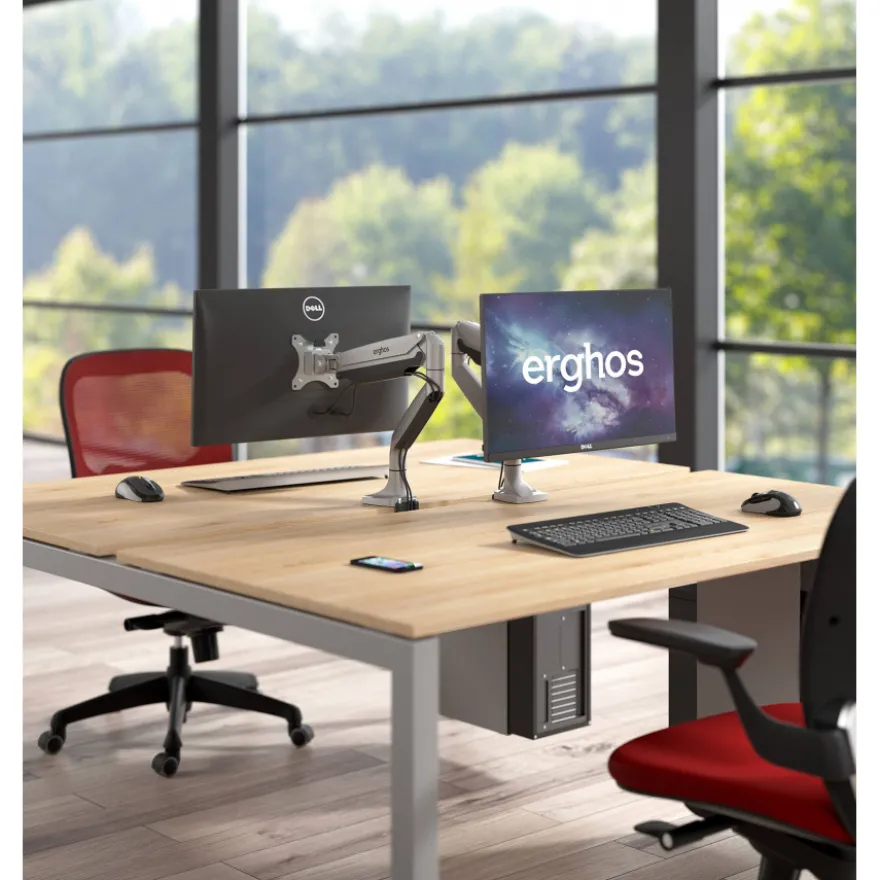 Supporto monitor Erghos, braccio monitor alluminio