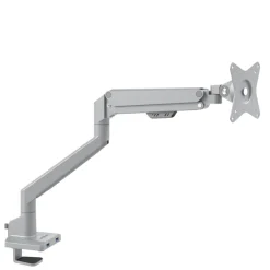 Supporto monitor individuale con porta USB, alluminio, 1 schermo