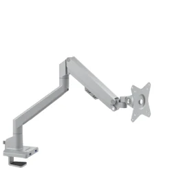 Supporto monitor individuale con porta USB, alluminio, 1 schermo