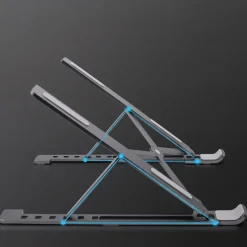 Supporto per laptop pieghevole in alluminio, regolabile su 6 altezze