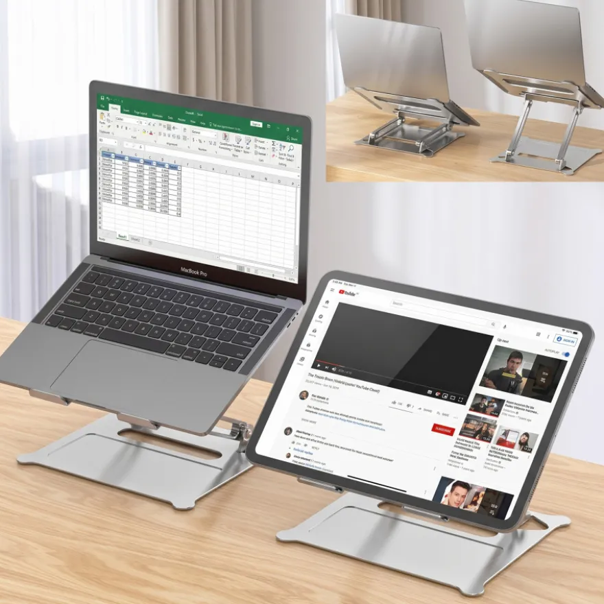 Supporto per laptop pieghevole in alluminio