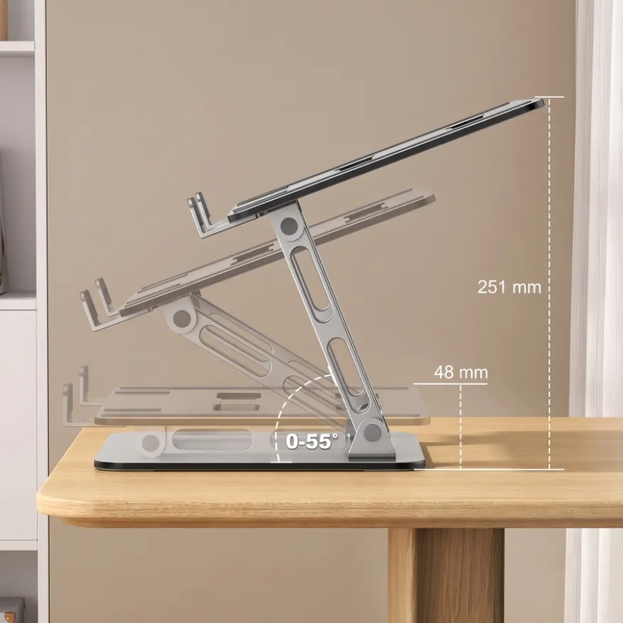 Supporto per laptop pieghevole in alluminio