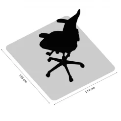Tappeto Sedia da Ufficio Convesso in PVC trasparente