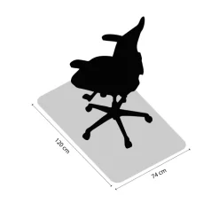 Tappeto Sedia da Ufficio rettangolare in PVC trasparente