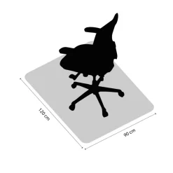 Tappeto Sedia da Ufficio rettangolare in PVC trasparente