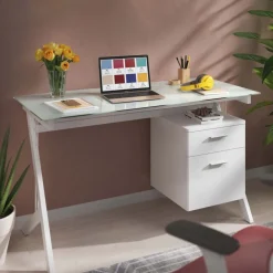 Tavolo per computer Oasis con cassetti sospesi